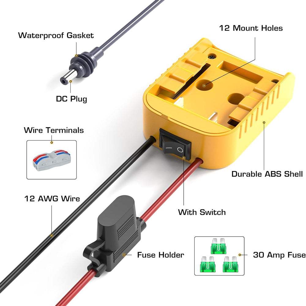 battery adapter for dewalt
